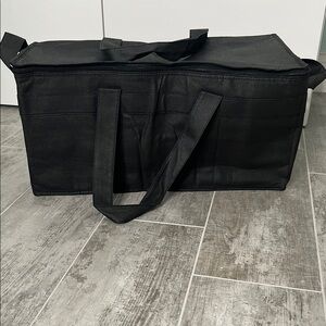 Black Lightweight Insulated Cooler Tote with Carrying Handles